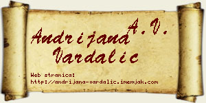 Andrijana Vardalić vizit kartica